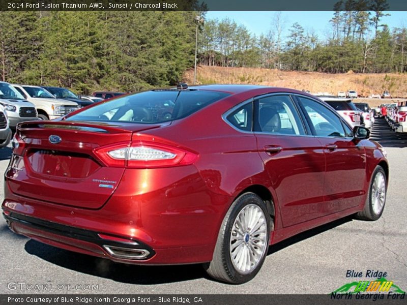 Sunset / Charcoal Black 2014 Ford Fusion Titanium AWD