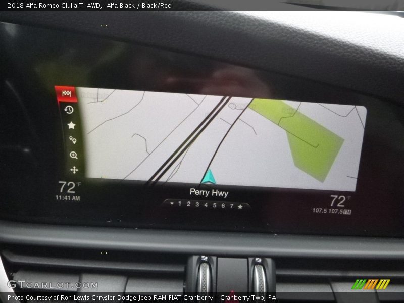 Alfa Black / Black/Red 2018 Alfa Romeo Giulia Ti AWD
