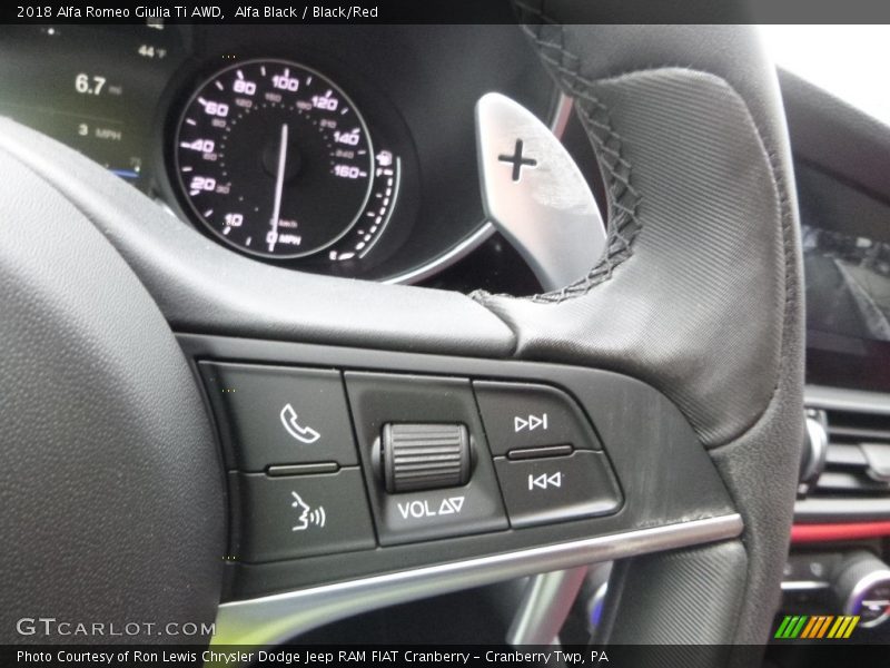 Alfa Black / Black/Red 2018 Alfa Romeo Giulia Ti AWD