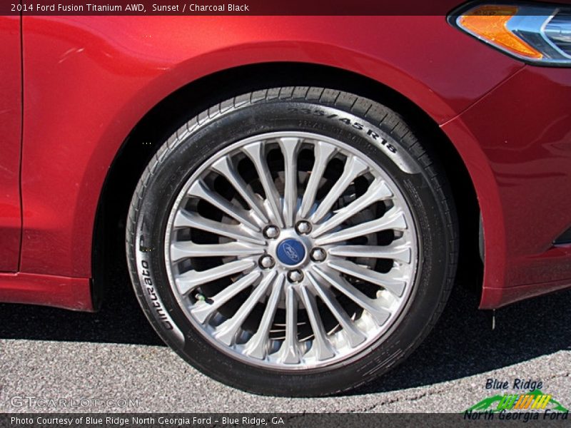 Sunset / Charcoal Black 2014 Ford Fusion Titanium AWD