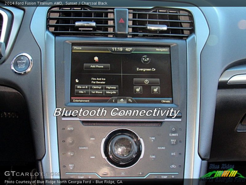 Sunset / Charcoal Black 2014 Ford Fusion Titanium AWD