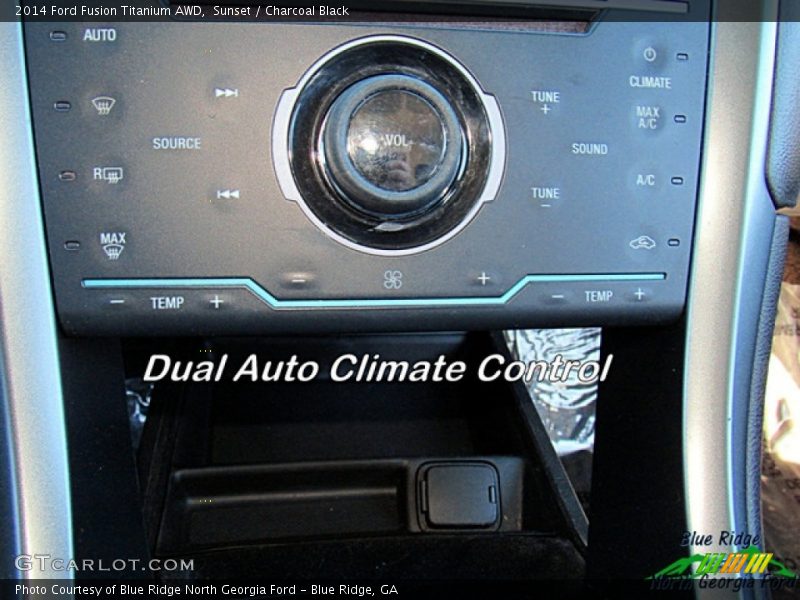 Sunset / Charcoal Black 2014 Ford Fusion Titanium AWD