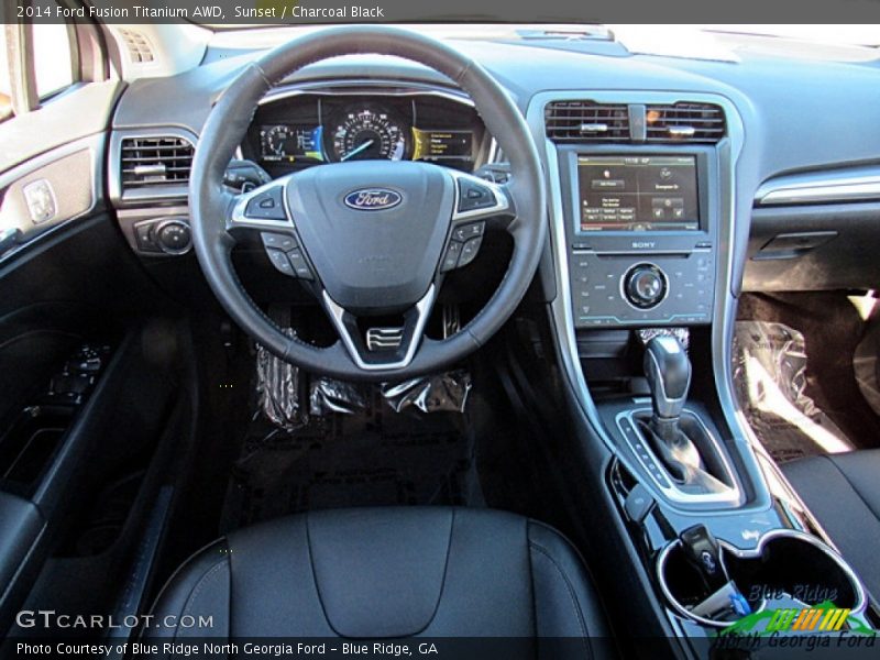 Sunset / Charcoal Black 2014 Ford Fusion Titanium AWD