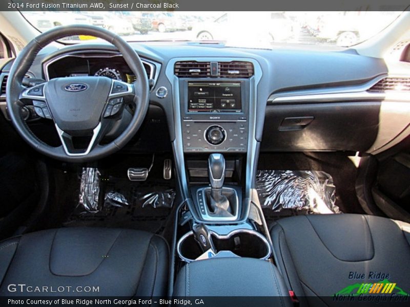 Sunset / Charcoal Black 2014 Ford Fusion Titanium AWD