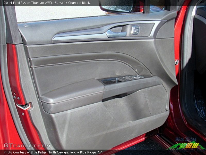 Sunset / Charcoal Black 2014 Ford Fusion Titanium AWD