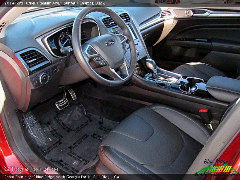 Sunset / Charcoal Black 2014 Ford Fusion Titanium AWD