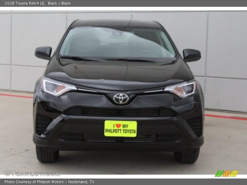 Black / Black 2018 Toyota RAV4 LE