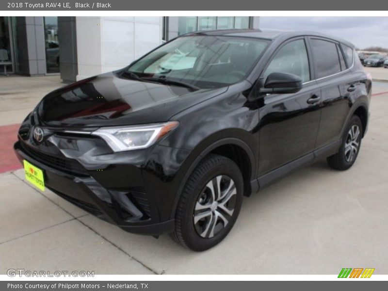 Black / Black 2018 Toyota RAV4 LE