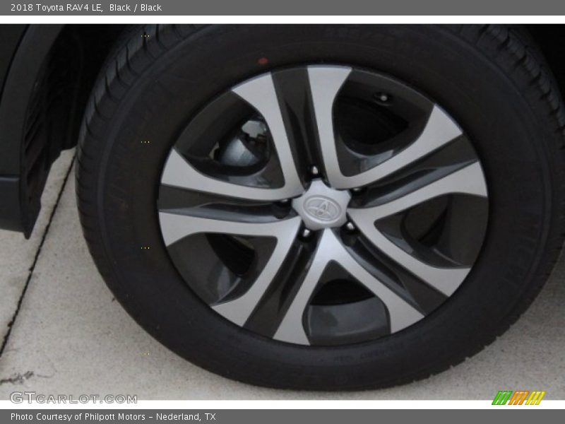 Black / Black 2018 Toyota RAV4 LE