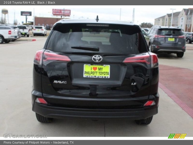 Black / Black 2018 Toyota RAV4 LE
