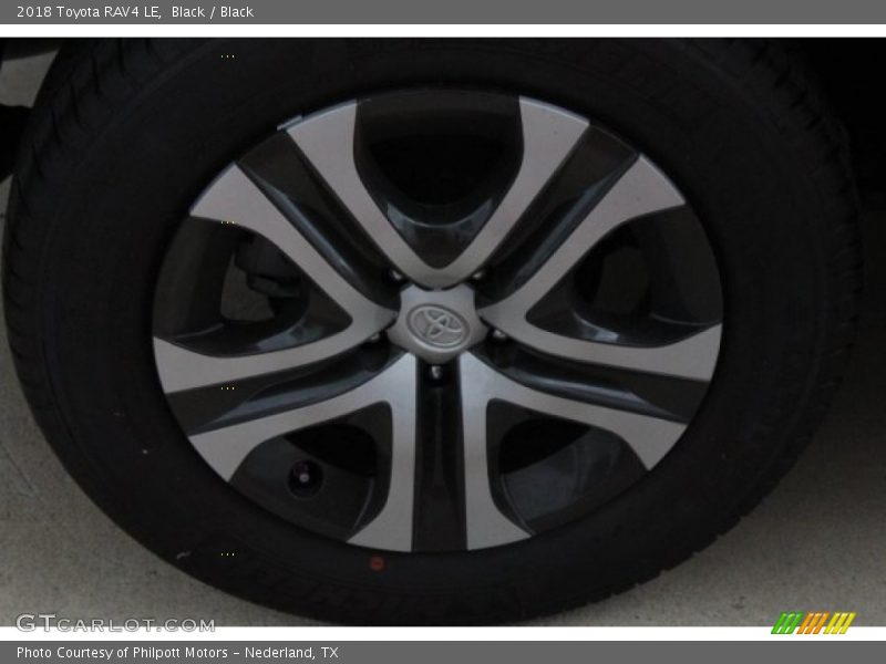 Black / Black 2018 Toyota RAV4 LE