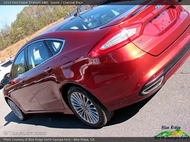 Sunset / Charcoal Black 2014 Ford Fusion Titanium AWD