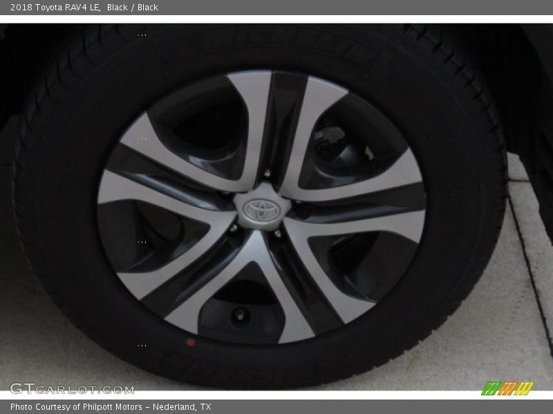 Black / Black 2018 Toyota RAV4 LE