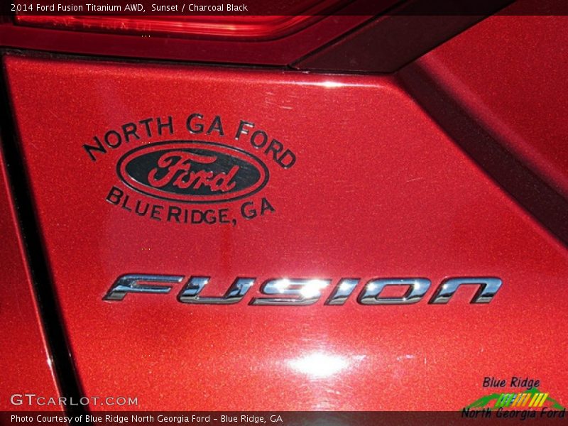 Sunset / Charcoal Black 2014 Ford Fusion Titanium AWD