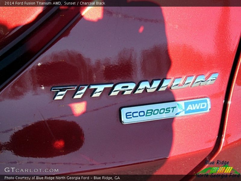 Sunset / Charcoal Black 2014 Ford Fusion Titanium AWD