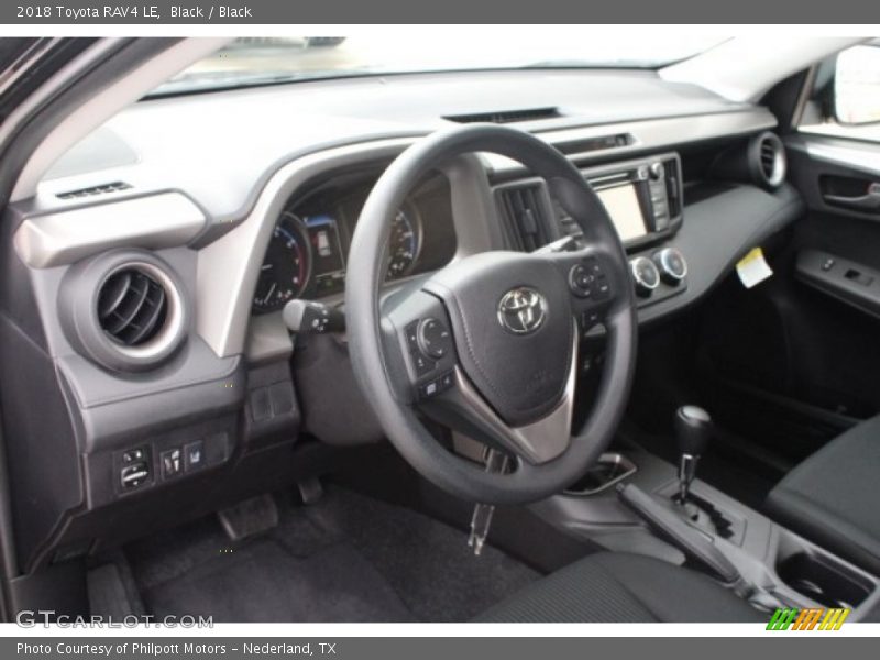 Black / Black 2018 Toyota RAV4 LE