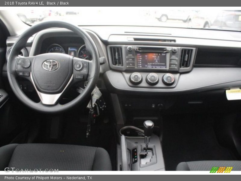 Black / Black 2018 Toyota RAV4 LE