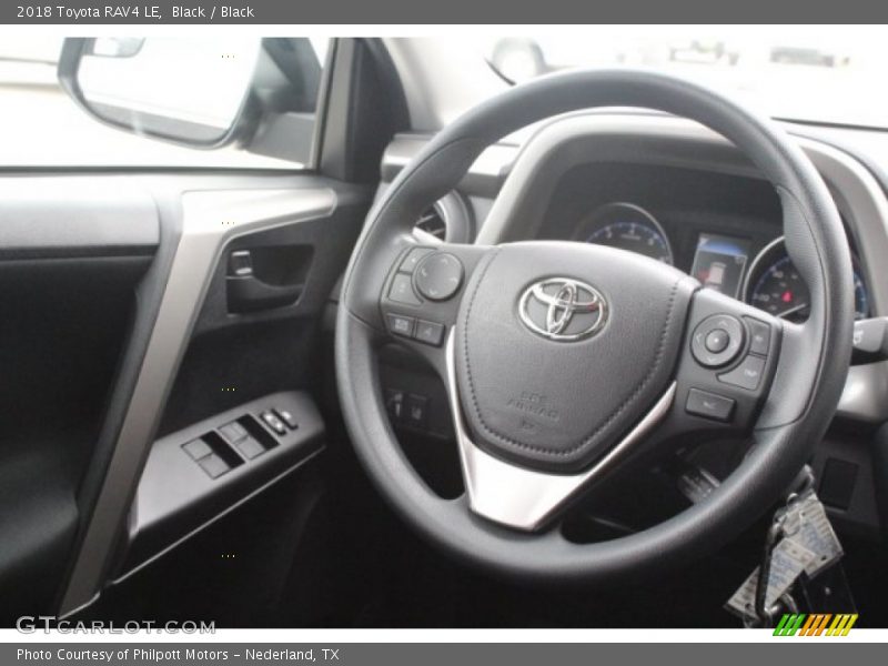 Black / Black 2018 Toyota RAV4 LE
