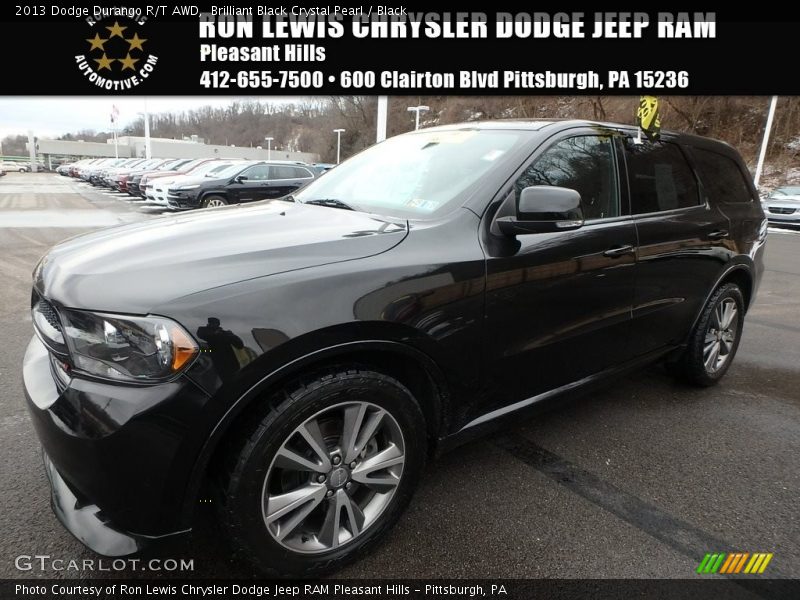 Brilliant Black Crystal Pearl / Black 2013 Dodge Durango R/T AWD