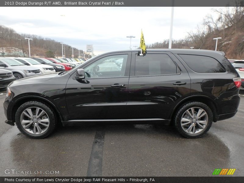 Brilliant Black Crystal Pearl / Black 2013 Dodge Durango R/T AWD