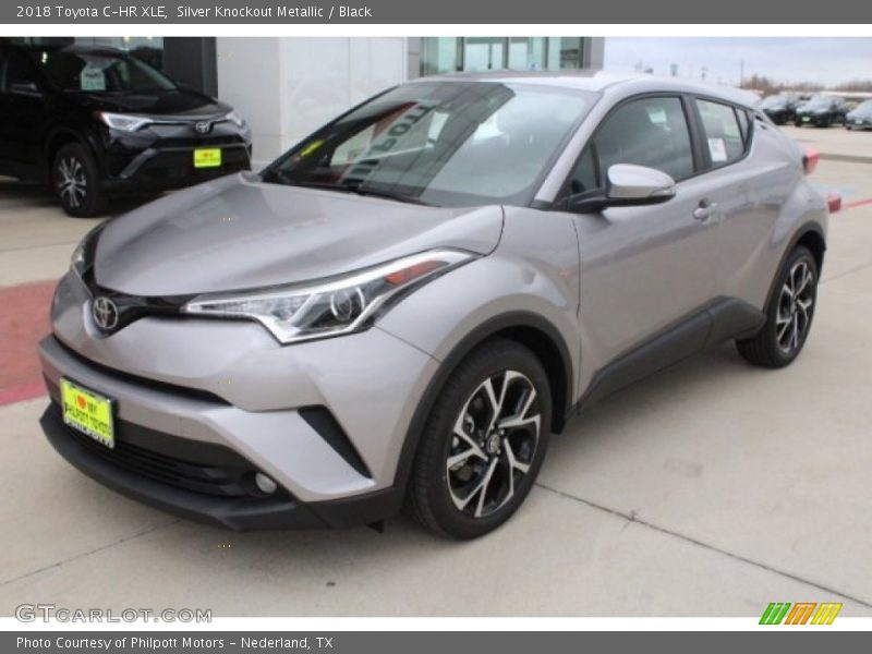 Silver Knockout Metallic / Black 2018 Toyota C-HR XLE