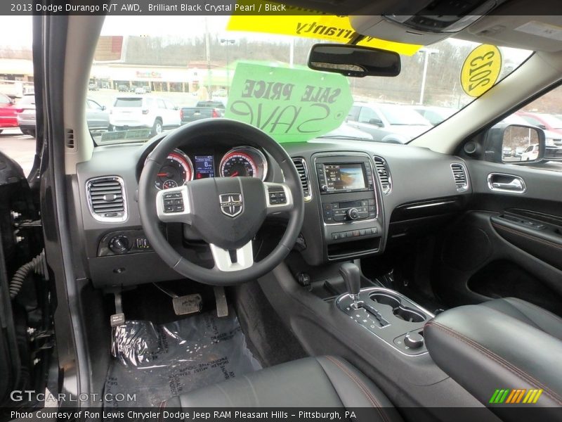 Brilliant Black Crystal Pearl / Black 2013 Dodge Durango R/T AWD