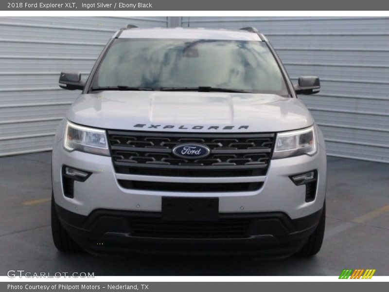 Ingot Silver / Ebony Black 2018 Ford Explorer XLT