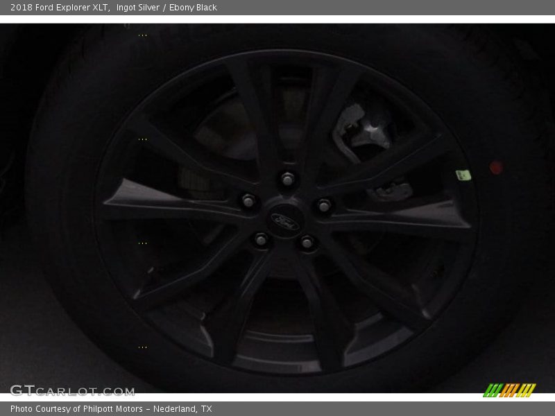 Ingot Silver / Ebony Black 2018 Ford Explorer XLT