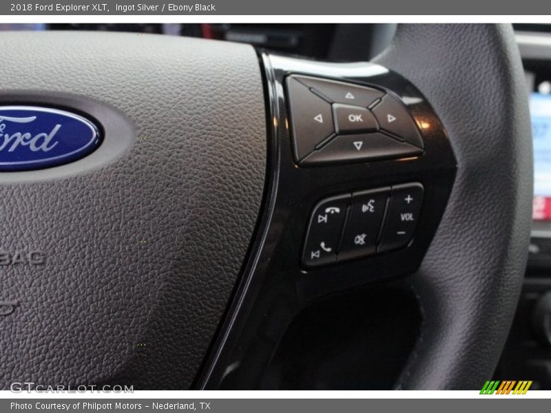 Ingot Silver / Ebony Black 2018 Ford Explorer XLT