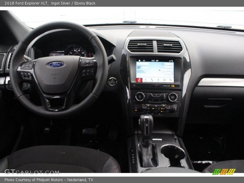 Ingot Silver / Ebony Black 2018 Ford Explorer XLT