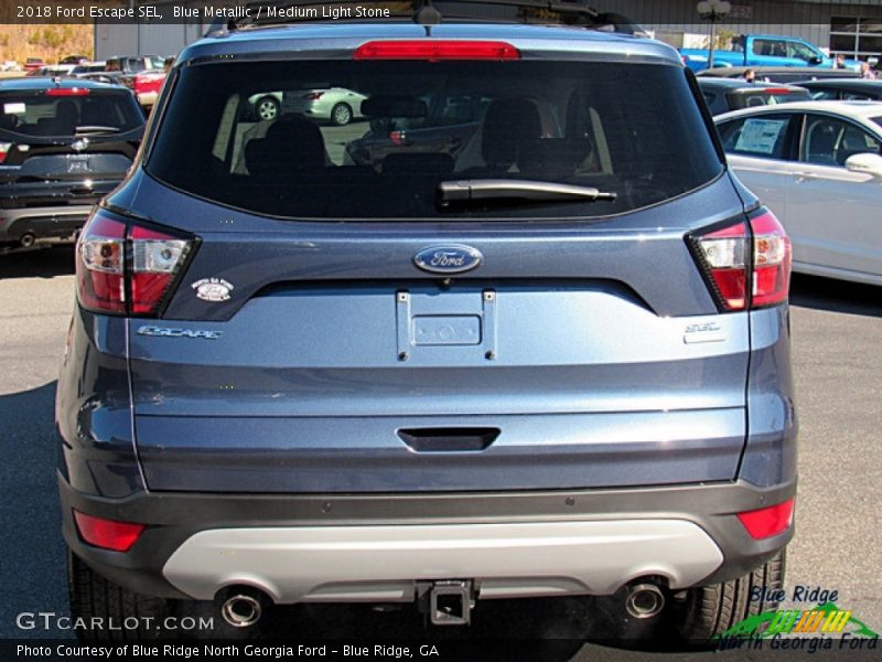 Blue Metallic / Medium Light Stone 2018 Ford Escape SEL