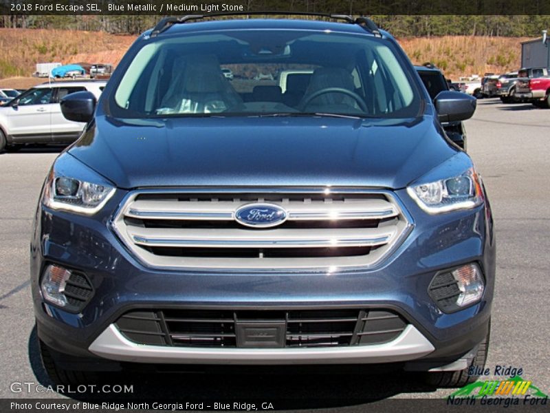 Blue Metallic / Medium Light Stone 2018 Ford Escape SEL