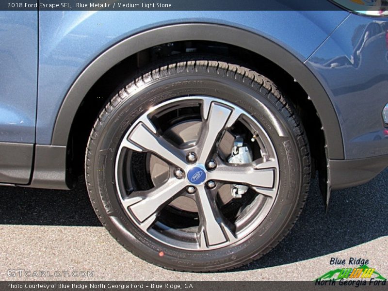 Blue Metallic / Medium Light Stone 2018 Ford Escape SEL
