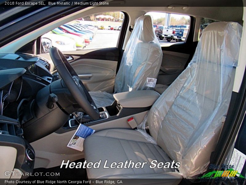 Blue Metallic / Medium Light Stone 2018 Ford Escape SEL