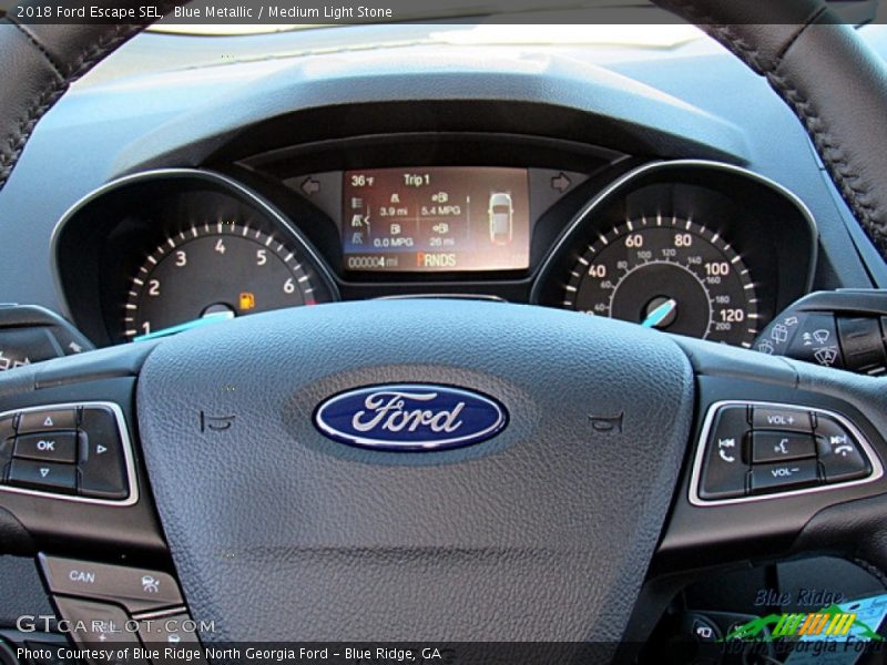 Blue Metallic / Medium Light Stone 2018 Ford Escape SEL