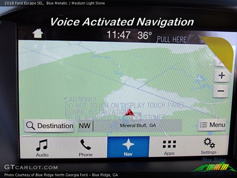 Blue Metallic / Medium Light Stone 2018 Ford Escape SEL