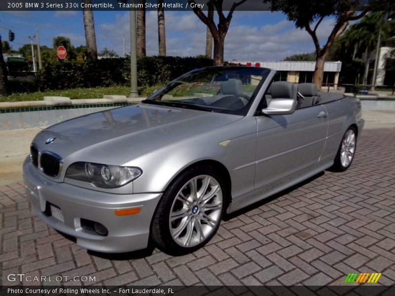 Titanium Silver Metallic / Grey 2005 BMW 3 Series 330i Convertible