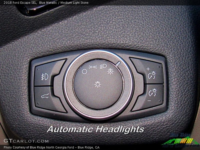 Blue Metallic / Medium Light Stone 2018 Ford Escape SEL