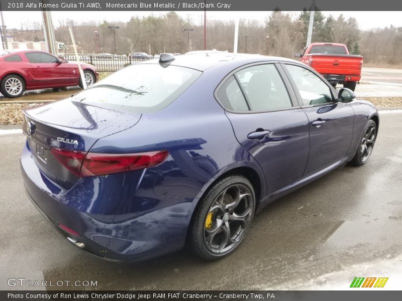 Montecarlo Blue Metallic / Black/Dark Gray 2018 Alfa Romeo Giulia Ti AWD