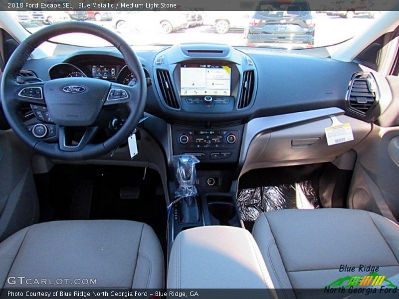 Blue Metallic / Medium Light Stone 2018 Ford Escape SEL