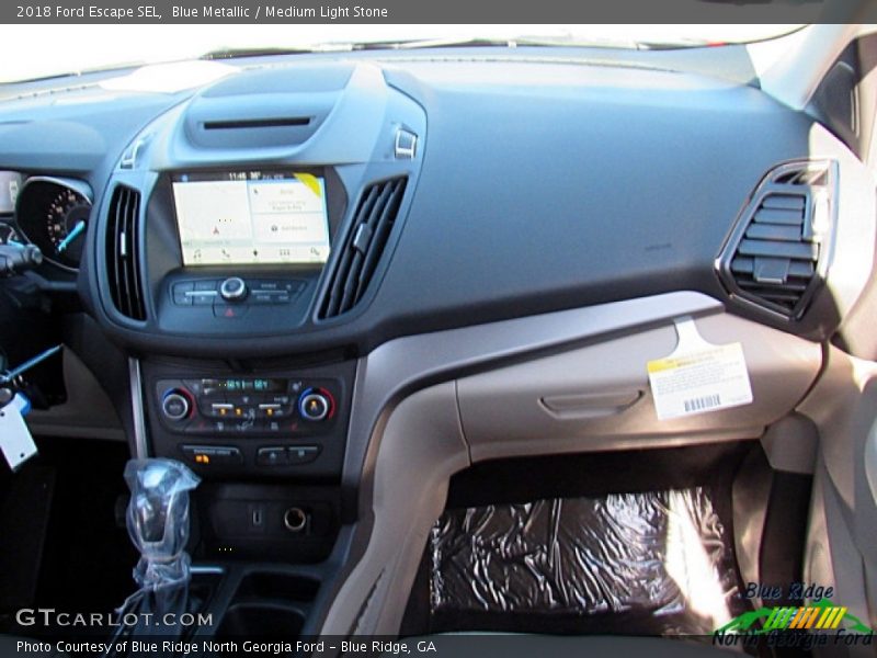 Blue Metallic / Medium Light Stone 2018 Ford Escape SEL