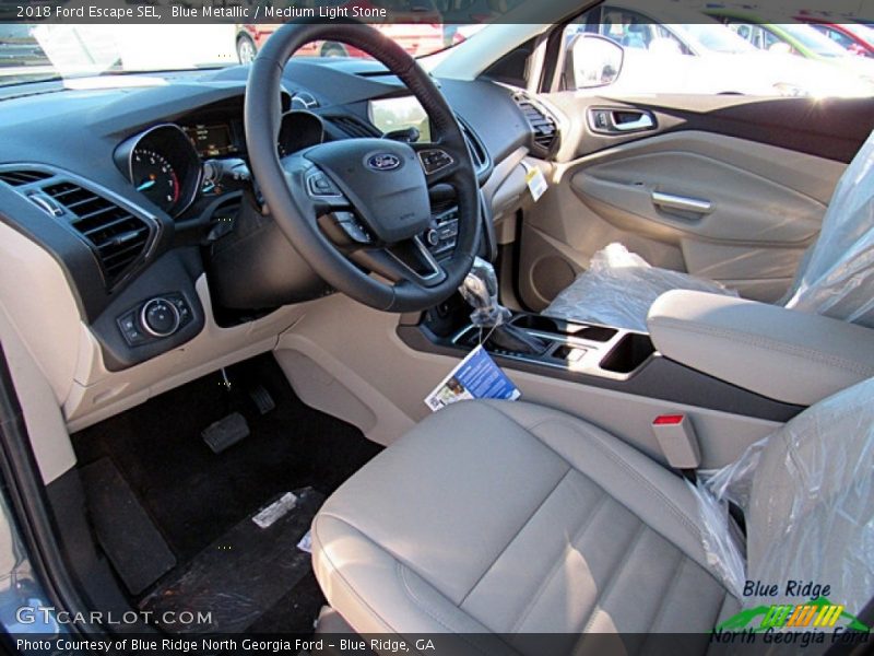 Blue Metallic / Medium Light Stone 2018 Ford Escape SEL