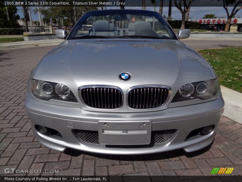 Titanium Silver Metallic / Grey 2005 BMW 3 Series 330i Convertible