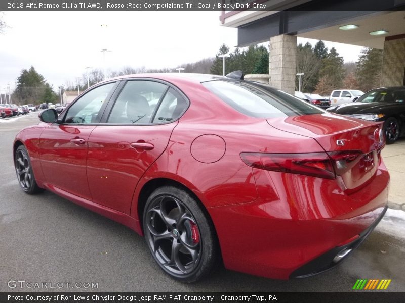 Rosso (Red) Competizione Tri-Coat / Black/Dark Gray 2018 Alfa Romeo Giulia Ti AWD