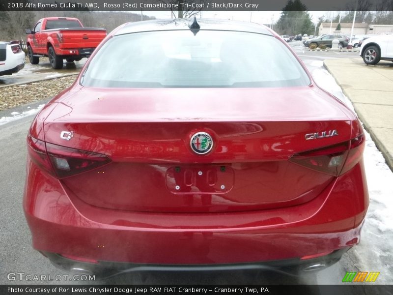 Rosso (Red) Competizione Tri-Coat / Black/Dark Gray 2018 Alfa Romeo Giulia Ti AWD