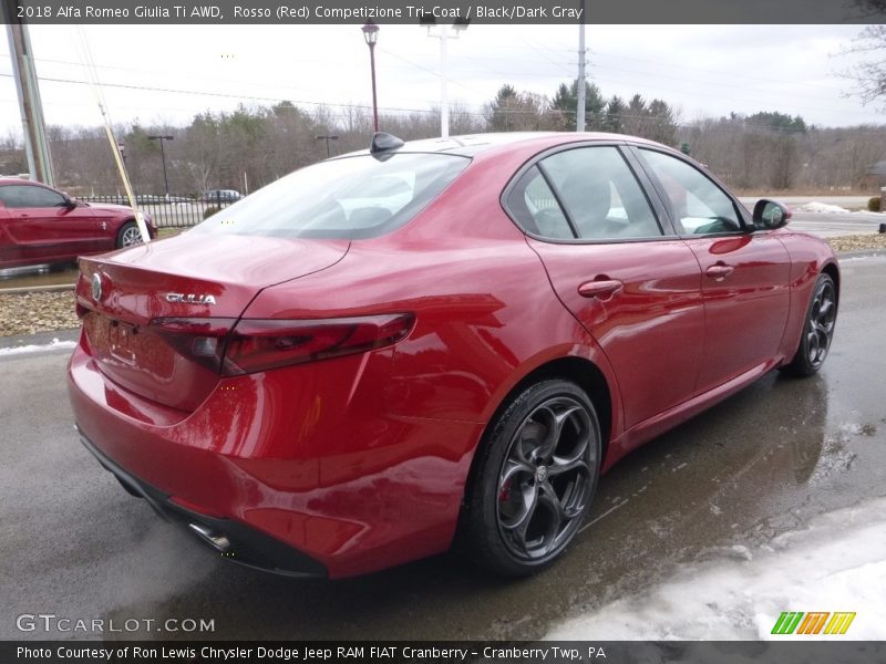 Rosso (Red) Competizione Tri-Coat / Black/Dark Gray 2018 Alfa Romeo Giulia Ti AWD