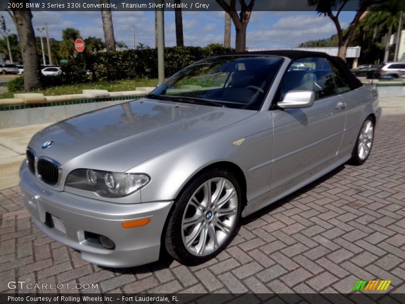 Titanium Silver Metallic / Grey 2005 BMW 3 Series 330i Convertible