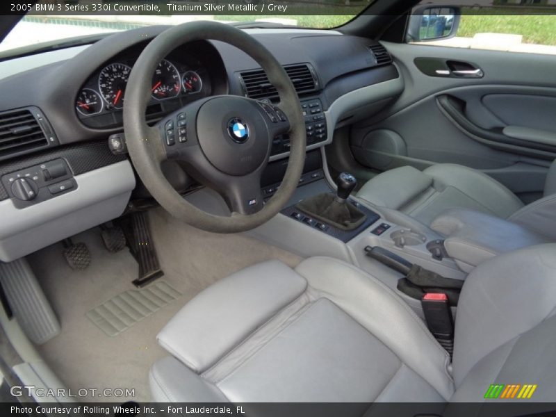 Titanium Silver Metallic / Grey 2005 BMW 3 Series 330i Convertible