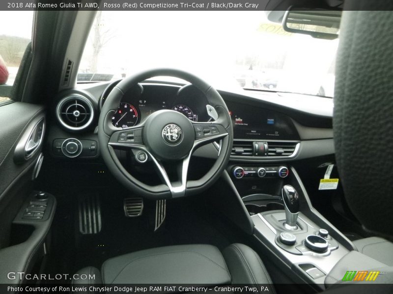 Rosso (Red) Competizione Tri-Coat / Black/Dark Gray 2018 Alfa Romeo Giulia Ti AWD