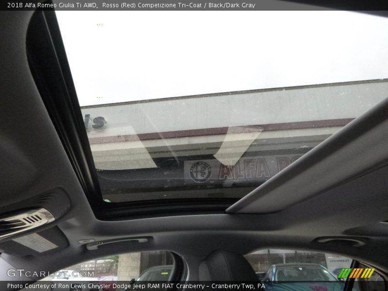 Rosso (Red) Competizione Tri-Coat / Black/Dark Gray 2018 Alfa Romeo Giulia Ti AWD